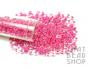 Size 6-0 Seed Beads - Colour Lined Clear with Hot Pink